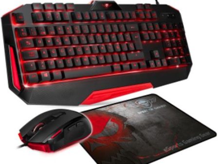 Kit Gaming 3 em 1 SOG: Teclado + Rato + Tapete Raro - Preto   Vermelho For Sale