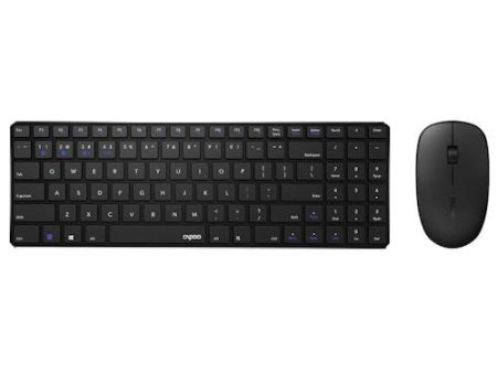 Conjunto Teclado + Rapoo 9300M Multi-mode Wireless Bluetooth Ultra-slim Desktop Set PT - Preto Discount