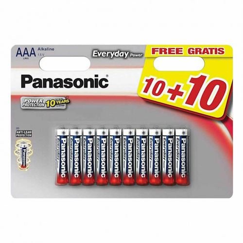 Pilhas Alcalinas Panasonic Pack 20 AAA Everyday Power 1.5V Online Sale