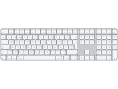 Teclado Apple Magic Keyboard com Touch ID e Teclado Numérico 2024 - Layout PT - Branco Sale