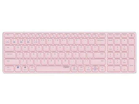 Teclado Rapoo E9700M Multi-mode Wireless Bluetooth Ultra-slim 215872 - Layout PT - Rosa Online Sale