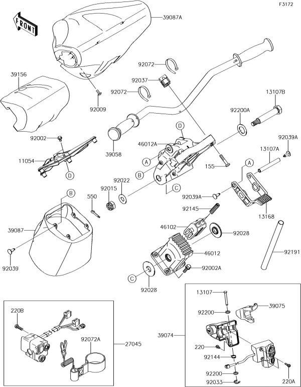 ULTRA310XSE 17 OEM (Handlebar) LEVER-ASSY-THROTTLE  Used [X2210-23] Cheap