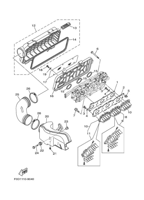 1200XLLTD 99 OEM (INTAKE) COVER SUB ASSY Used [Y6773-17] For Cheap