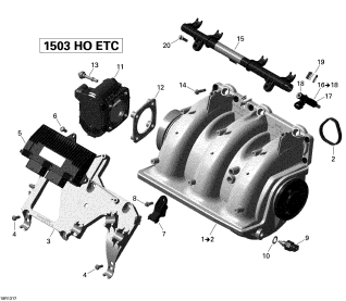 GTX LTD iS 260 13 OEM (Air-Intake-Manifold-And-Throttle-Body-1) THROTTLE BODY SOCKET ASS�fY Used [S4455-01] Online now