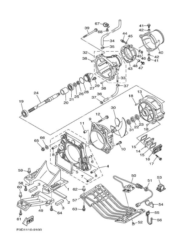 1200XLLTD 99 OEM (JET-UNIT-1) HOUSING, IMPELLER Used [Y6773-21] Online now