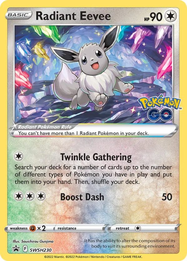 Radiant Eevee SWSH230 PTCGL Promo Code Hot on Sale